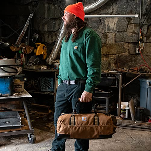 Carhartt Classic Duffels, Heavy-Duty Bag for Jobsite, Gym, & Travel, 35L, Carhartt Brown - color: Carhartt Brown, style: 35l
