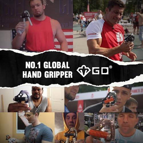 GD IRON GRIP Grip Strength Trainer Hand Gripper Forearm Strengthener Metal | Silent durable adjustable hand strengthening device, Hand exerciser squeezers, arm wrestling training equipment, grip trainer
