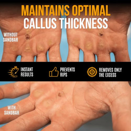 SandBar Ultimate Callus Remover Set - 4" & 8" Files with Moisturizing Salve Balm Stick - Elevating Athletes, Weightlifters & Rock Climbers for Smoother Hands & Feet - Gold (Black) (Flat Black Bundle) - style: Flat Black Bundle