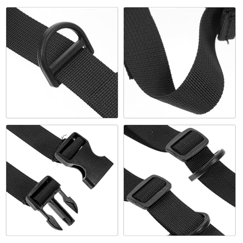 Healifty 2pcs Adjustable Cargo Fixed Rope Straps with Buckle, Sturdy Woven Bundle Tie Down Straps for Tent, Backpack, Yoga Mat, Practical Securing Bands