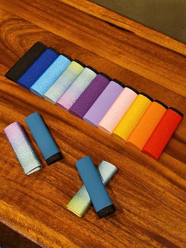 Reusable Skin File with Cover - Great for Rock Climbing, Bouldering, Climber, Gym, Crossfit, Weightlifting, Gymnast - Callus Finger Hand Sander (Silk Light Blue) - color: Silk Light Blue