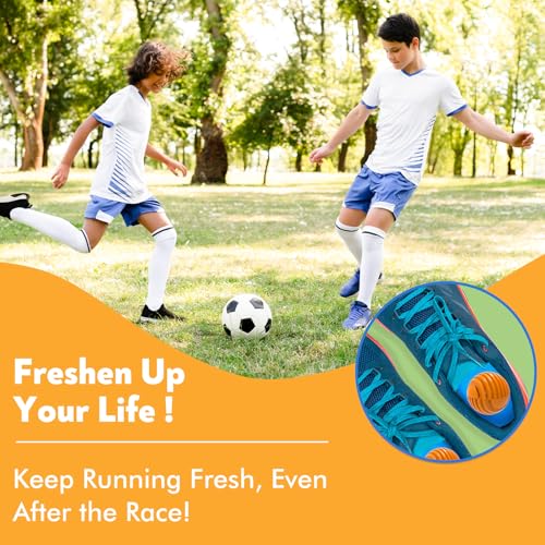 Xcleen Shoe Deodorizer Balls Citrus 6 Pack, Natural Essential Oil Long Lasting Sneaker Odor Eliminator, Small Spaces Air Freshener for Car Gym Bags, Drawers and Locker - size: 1 Count (Pack of 6)