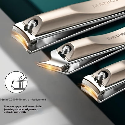 5Pcs Carbon Steel Nail Clippers Set Heavy Duty Sharp Tools for Thick Nails Manicure Pedicure Kit with Travel Case