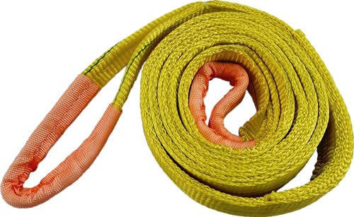 Everest C1127 1" X 4' Flat Sling Eye to Eye/Lifting Sling for Construction, Lifting, Moving, Hoisting - Strap Heavy Duty - 2PLY 1-Pack 3200lbs WLL