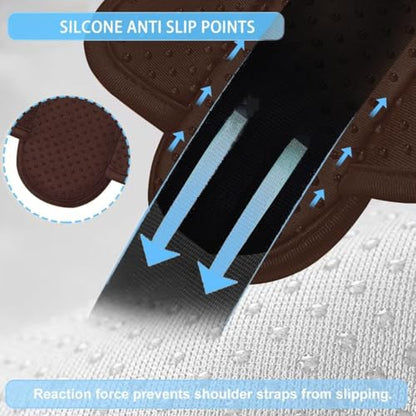 ZINZ 2-Pack Universal Shoulder Pad with Ultra thick Cushion for Bag Luggage Bag Crossbody, Plus Long & Anti-Slip & Breathable,Brown - color: Brown-2pack