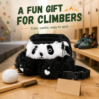 ANZOME Chalk Bag for Rock Climbing with Carabiner Drawstring, Cute Chalk Bag for Rock Climbing Weightlifting Gym, Great Gift for Adults & Kids Climbers