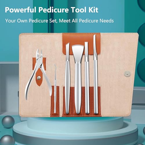 Ingrown Toenail Removal Kit, Pedicure Tools Kit Professional Knife Set Stainless Steel Ingrown Toenail Tool Foot Care Tools Nail Cuticle Remover (6 Pcs Set) - color: 6 Pcs Set
