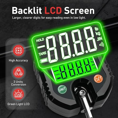 2-in-1 Grip Strength Tester & Trainer - 150kg/330lb Digital Dynamometer with Adjustable Resistance Levels Backlit LCD Screen for Sports & Fitness