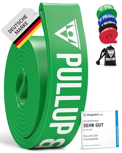 Pullup & DIP Fitness Bands, Resistance Bands with Bag, Door Anchor (with Sets) and Exercise Guide - Single & in Value Set, Pull-Up Band Fitness Band for Calisthenics - color: STRONG (Green, 50-120 lbs)
