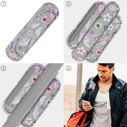 ZINZ Universal Shoulder Pad with Ultra Thick Cushion for Bag Luggage Bag Crossbody, Plus Long & Anti-Slip & Breathable,Butterfly - color: Butterfly