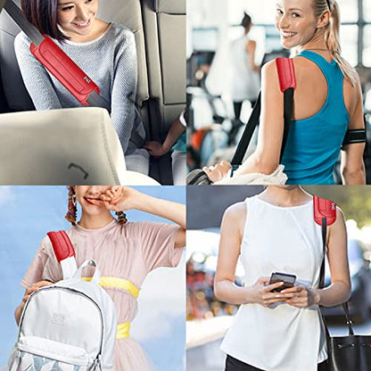 ZINZ Universal Shoulder Pad with Ultra Thick Cushion for Bag Luggage Bag Crossbody, Plus Long & Anti-Slip & Breathable,Red - color: Red