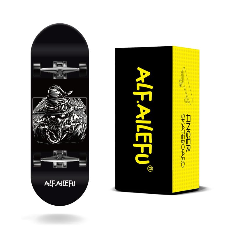 32mm Professional Fingerboard Complete Set, 5-Layer Maple Wood Deck with Metal Trucks, Bearing Wheels and Grip Tape (A626) - style: A626