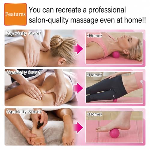 Massage Lacrosse Balls for Myofascial Release, Trigger Point Therapy,Manual Massage Balls, Muscle Knots, and Yoga Deep Tissue Massage. Set of 2 Firm Balls (Dusty Pink and Pink Beige) - color: Dusty Pink and Pink Beige