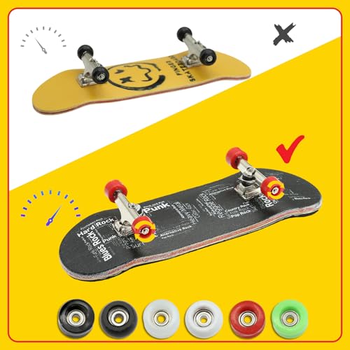 7 Pieces POM Red Fingerboard-Wheels Size 7.3mm*4.5mm Tool Set with 1 Screwdrivers 2 Alloy axles - color: Red