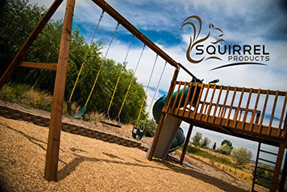 Squirrel Products Heavy Duty Yellow Disc Tree Swing with Rope for Outdoor Play - Easy DIY Addition to Playset or Tree - color: Yellow