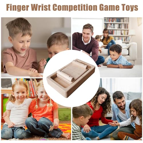 Finger Tug of War - Finger Wrist Competition Board | Wooden Finger Exercise | Finger Armwrestling | Finger Wrist Trainer | Climbers Strength Training Equipment | Finger Strengthener for Dormitory