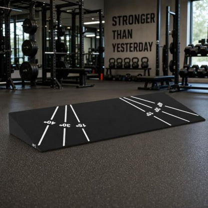 1000 lb Capacity Squat Wedge Block 15° for Squats. Non Slip Heel&One Piece | Heel elevated squat block non slip slant board for calf stretching. knee over toes weight lifting Home Gym Accessory