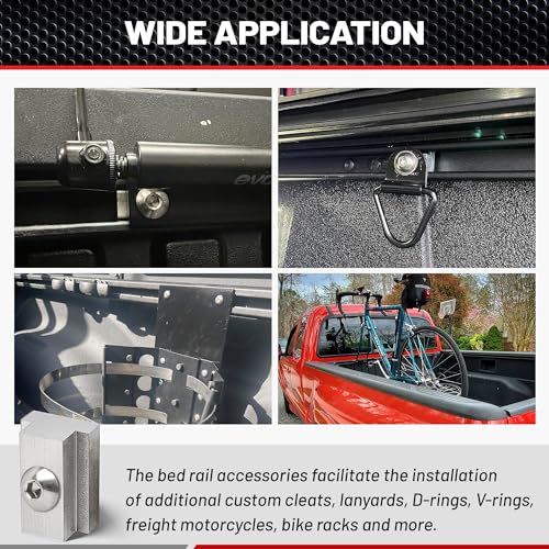 RED WOLF Thread 3/8"-16 T-Slot Nut Button Socket Cap Screw 10 Pack for Toyota Tundra Tacoma Pickup Truck Cargo Bed Rail Deck Cleat Rack Trail 304 Stainless Steel Tie Down w/Wrench