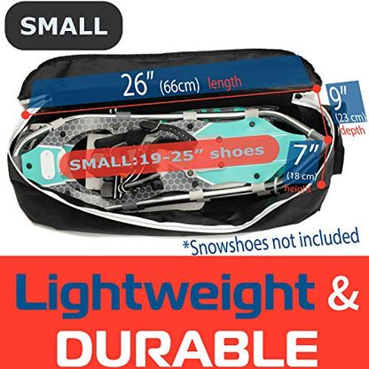 Athletico Snowshoe Bag - Snow Shoe Backpack For Carrying, Packing, and Storing Snowshoes - size: Small