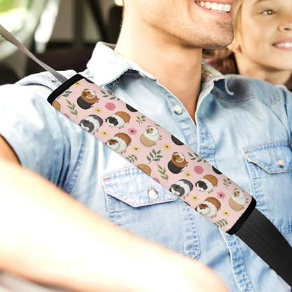 2PCS Guinea Pig Funny Animal Cute Pets Car Seat Belt Pad Universal Soft and Comfortable Harness Pads Strap for Kids, Car Seats Pushchair Strollers High Chair Pushchair - color: Pattern 349