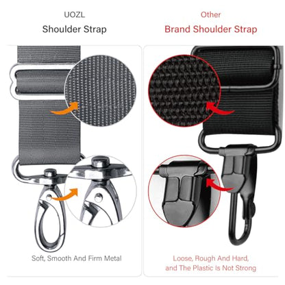 59 Inch Shoulder Straps, Soft with Ultra-Thick Fixed Shoulder Pad, Two Way Independently Adjustable Buckle Replacement Straps for Laptop Bag Messenger Bag Tool Bag Luggage,Deep Gray - color: Deep Gray, size: 59 inch