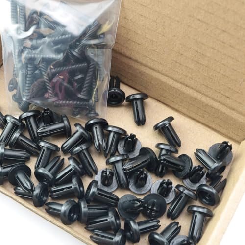 50PCS Pegboard Hooks Accessories Nylon Expansion Screw Holder Rivet Clip Mounting Shelf Shelf Basket For Car Front Bumper Fasteners Multi-Tool Hanger Piece Black