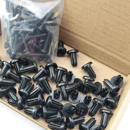 50PCS Pegboard Hooks Accessories Nylon Expansion Screw Holder Rivet Clip Mounting Shelf Shelf Basket For Car Front Bumper Fasteners Multi-Tool Hanger Piece Black