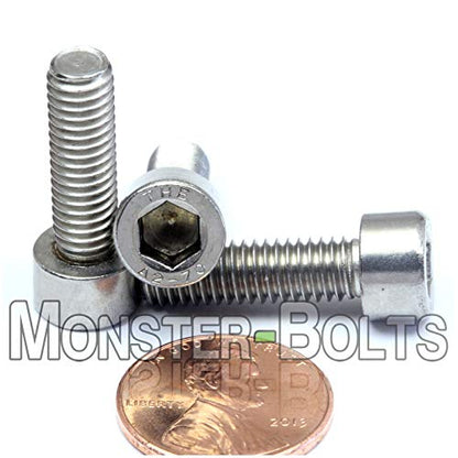 MonsterBolts - M6 x 18mm Socket Head Screws, DIN 912, Stainless Steel, 10 Pack - size: M6 x 18mm