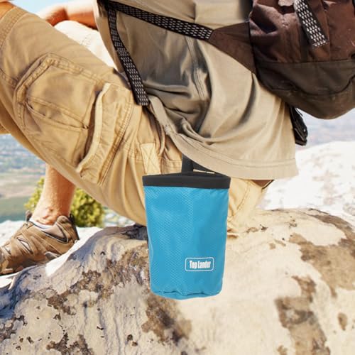 KALLORY Anti-Slip Climbing Chalk Powder Bag for Rock Climbing with 600d Oxford Cloth Material and Storage Pockets Portable Outdoor Chalk Bag for Mountain and Bouldering