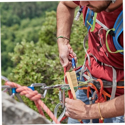 YARNOW Climbing and Bouldering Brush Thick Bristles Ergonomic Handle Rope Cleaning Brush for Climbing Holds Shoes Multipurpose
