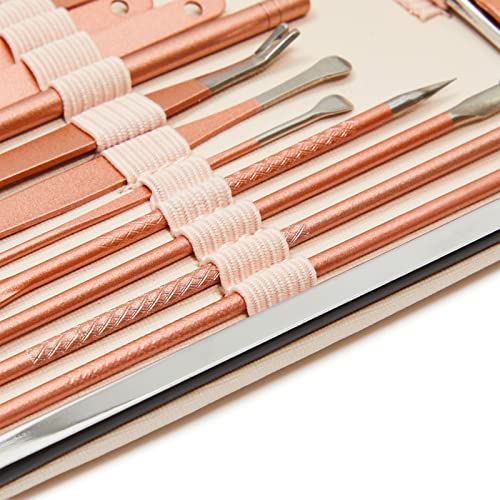 Okuna Outpost 23-Piece Manicure Pedicure Kit - Compact Travel Nail Kit - Precision Nail Clipper Set with File, Tweezers & Cuticle Trimmer - Ingrown Toenail Treatment Tools