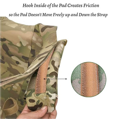 2 Pack Soft Breathable Shoulder Strap Pad guitar strap pad Tactical Vest Shoulder Pad,Mesh Pads with Tactical Gear - color: Camo