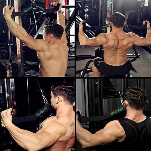 Ergonomic LAT Pull Down Bars, Back and Triceps Strength Training Equipment, LAT Pulldown Attachments, Cable Attachments for Home Gym - color: BT0013