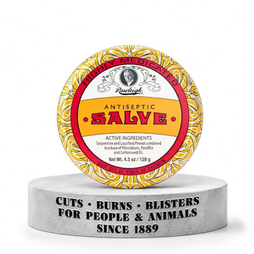 Rawleigh Antiseptic Salve Iconic Yellow Big Tin: 4.5 oz (Pack of 1) | Soothing Relief for Cuts, Burns, Blisters & Chapped Skin | for People & Animals | Made in USA | Century-Old Formula. - size: 4.5 Ounce (Pack of 1)