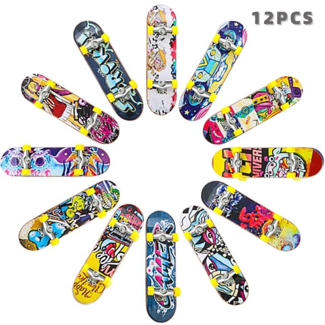 Generic Fingerboard Skateboard Set with Fun Random Patterns, 5 Pack, Children's Gift, Skateboard Prop