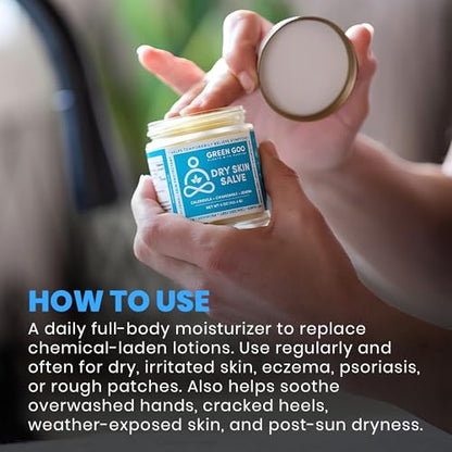 Green Goo Dry Skin Salve, All-Natural Moisturizer for Hydrating The Body & Face, Helps Alleviate Symptoms of Chronic Skin Conditions, 4 Oz - size: 4 Ounce (Pack of 1)