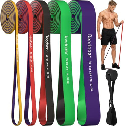 Pull Up Assistance Bands 5 Resistance Bands for Full-BodyTraining(5-125LBS) | Resistance Bands Set for Men & Women, Exercise Bands for Working Out, Fitness, Therapy at Home, Gym - size: Extra Heavy: 5-125LBS