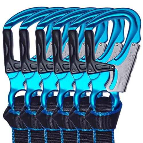 Arborist Speedline Kit 26" (6-Pack) - 29kN 1" Webbing & 35kN Double-Action Snap Hook, Heavy Duty Sling for Climbing, Rigging, Professional Tree Work Gear, Orange - color: blue-26inch-6pc
