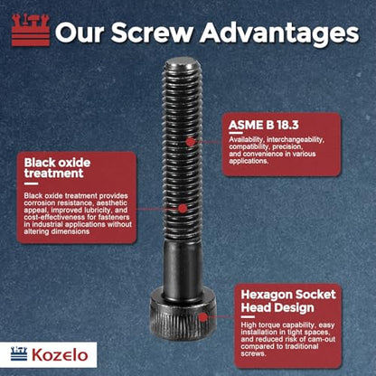 25pcs Socket Head Cap Screws - [M6-1 x 40mm] Alloy Steel Black Oxide Grade 12.9 Internal Hex Screw for 3D Printer Furniture Industrial Use, Black - size: M6-1x40mm