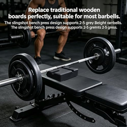 Gym Bench Workout Block, Strength Training Weight Accessories Adjustable Slingshot Bench Press Board, Multifunctional Daily Fitness Matching Home Fitness Gear for Strength Training