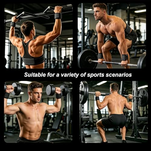 Weight Lifting Hooks with Wrist Wraps, Heavy Duty Gym Lifting Straps Grip Assist, Non-Slip Deadlift Hooks for Pull-Ups, Weight Training, Powerlifting, Workout Wrist Support for Men Women