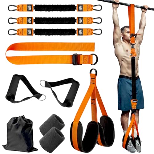 Pull up Assistance Bands Set, Heavy-Duty Pull up Workout Band for Men Women, Adjustable Weight/Size with Fabric Feet/Knee Rest, Home Gym Workout, Strength Training Band, 150/225/300lb - color: 225lbs