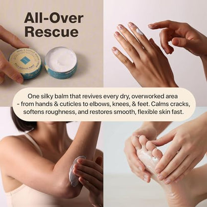 Onsen Hand & Cuticle Rescue Cream | Organic Nail Strengthener & Balm | Dry, Cracked Hands, Elbows & Feet | Shea Butter, Tsubaki & Jojoba Oil | Nail Repair & Growth, Vegan – 2 Pack (1.10 oz) - size: 0.88 Ounce (Pack of 2)