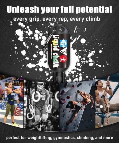 Liquid Chalk Mess-Free Gym Chalk 7’s Quick-Drying for Weightlifting, Gymnastics, Rock Climbing, Pole Dancing Sweat Resistant and Long Lasting for Stronger Hand - style: 2x48g+1x96g