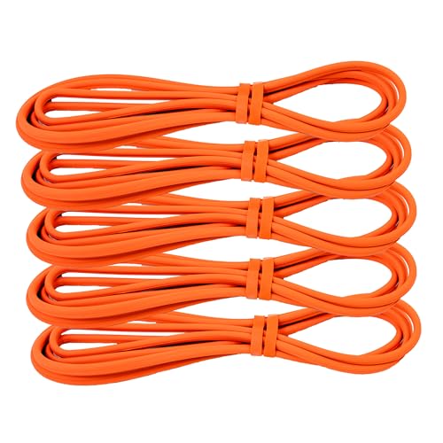 5-Pack Orange Pull-Up Assist Bands - Durable 5-15 lbs for Professional Use | Ideal for Coaches, Yoga Instructors, Tennis Training & Team Workouts