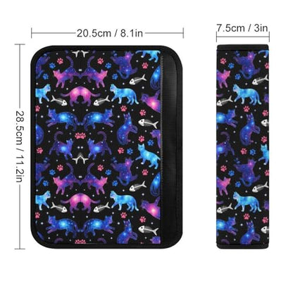 2 Pack Universal Fit Seat Belt Shoulder Pad for Kids, Car Seats Pushchair Strollers High Chair Pushchair, Black Purple Cat Shoulder Protector, Anti-Slip Pad - color: Pattern 802