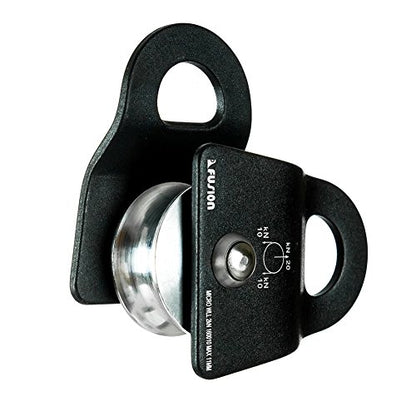 Fusion Climb Ekat Micro Aluminum Side Swing Pulley, Backyard Zipline, Trolley - color: Black