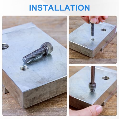 M METERXITY 20-Pack M3 x 50mm Socket Head Cap Screws, 304 Stainless Steel Hex Machine Bolts, Allen Socket Drive Screw with Hex Wrench for Repair/DIY, Fully Threaded Fasteners Kit [Silver] - size: M3 x 50mm