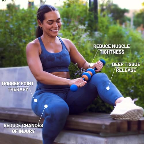 MOBO 7-in-1 Muscle Roller Stick – Full-Body Massage Roller for Myofascial Release, Trigger Point Therapy, Muscle Recovery, Deep Tissue Leg & Back Pain Relief, Physical Therapy, Gym & Travel Use