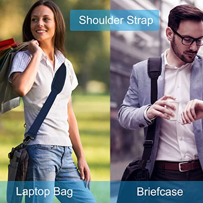 Shoulder Strap, Durable 55" Universal Replacement Laptop Shoulder Strap, Adjustable Comfortable Belt with Metal Hooks for Briefcase, Computer Messenger Bag, Laptop Case Luggage/Duffel/Camera, (Blue) - color: Blue